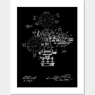 Surveying Instrument Vintage Patent Hand Drawing Posters and Art